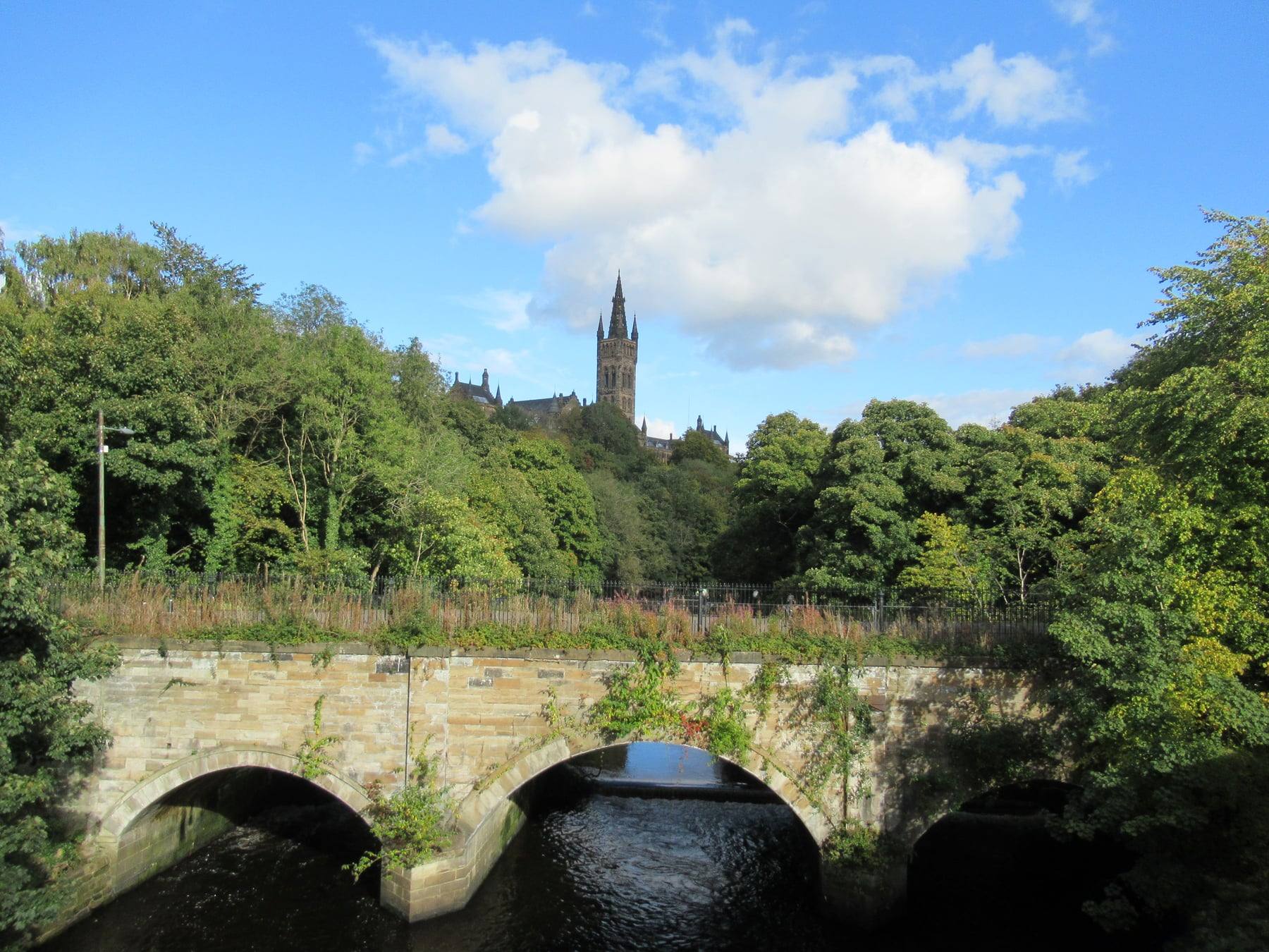 The Gilbert Scott tower of the University of Glasgow