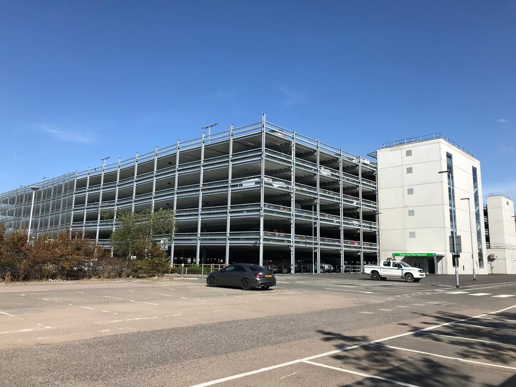 The multi-storey car park at London Stansted Airport